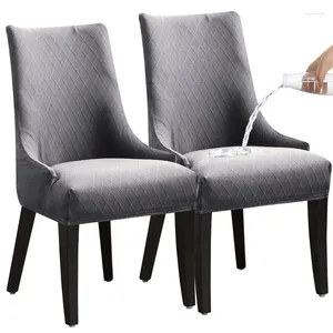 Chair Covers 2 Pcs/Set Water Repellent Dining Cover Small Arm Slipcovers Spandex Stretch Seat For Kitchen Living Room