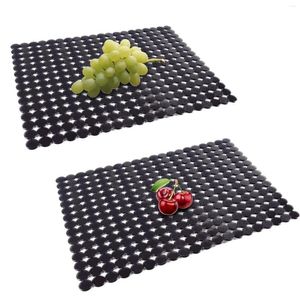 Table Mats Pcs Kitchen Sink Mat Protectors Fast Draining Dots Design For Stainless Steel Ceramic Sinks