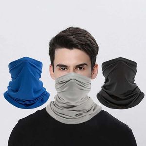 Moda yüz maskeleri boyun gaiter çok amaçlı türbin binicilik eşarp bisiklet başörtüsü erkek boyun maskesi güneş koruyucu buz ipek açık balıkçılık ve yürüyüş yüzü q240510