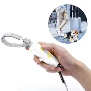 Decorative Figurines Retractable Dog Leash 1.5M Anti-Lost Reflective Stripe Elastic Nylon Easy Lock Cylindrical Comfortable Handle Pet Puppy