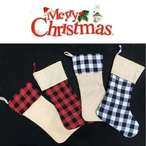 Blank Sublimation Decoration Halloween Stocking Christmas Candy Socks Santa Stocing Bag Regalo di trasferimento Calore Ornamenti Tree Ciondolo 1010