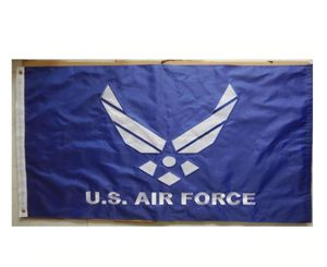 Airforce Wings Flag 3x5ft 150x90cm de impressão de poliéster clube de equipes esportivas ao ar livre bandeira de latão de bronze1466150