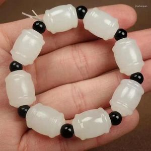 Bangle Natural White Jade Bracelet Adjustable Women Healing Genuine Afghanistan Jades Stone Bracelets Jewelry Accessories