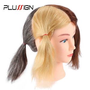 Mannequin Heads Human body model for sales hair practice weaving short 100 people human cosmetics 4-color doll head Q240510