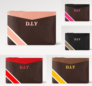 Wallets Clutch bag personalisation streak letter Custom DIY Customized personalized customizing Name Zip wallet Card case H2