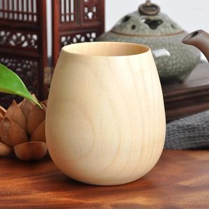 Cups Saucers Top-Grade Natural Solid Wood Wooden Tea Cup Wine Mug Teacups Coffee For Drinking Beer Drink