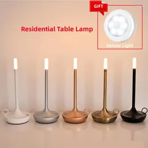 Table Lamps Residential Lamp LED USB Rechargeable Desk Light Touch Switch Bedside Decorative Bar Atmosphere Lantern