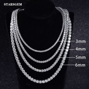 Оптовая цена Starsgem def Round Brilliant Cut Moissanite Diamond Full Cetting Sier Tennis Collece