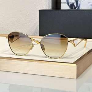 Mode Sonnenbrille für Männer Frauen 52ZV Retro Eyewear Designer Outdoor Beach Oval Style Schutzbrille UV-Schutz Anti-Ultraviolett-Katze Eyal Metal Full Frame zufällig