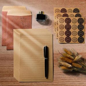 Embrulho de presente 50pcs estilo chinês kraft papel envelope