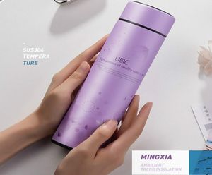 Woda 304 Tublle ze stali nierdzewnej Inteligentna butelka wody izolowana próżniowo z Temperaturą LED wyświetlacz kawa Thermo Drinkware8648282