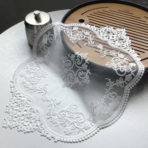 Tapetes de mesa retro retro placemats de crochê francês doilies feitos à mão