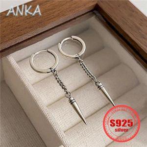 Dangle Ohrringe S925 Sterling Silber Hip Hop Nieten Ketten und Frauen Punk coole hübsche Tropfen