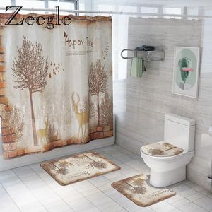 Tappetini da bagno tappetino da bagno zeegle doccia impermeabile tende a tenda di lavaggio tappeto anti-slittamento per il coperchio del sedile del bagno