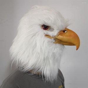 Party Supplies White Eagle Mask Animal Cosplay Hawk Bird Head Latex Decoration Props Halloween Carnival Wild Animals Costume Masks