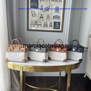 Birkinbag 디자이너 핸드백 Birkiigquality smootcowhide 캔버스 일치 핸드백 패션 토트 고용량 통근 여성 대형 ayw kellyity