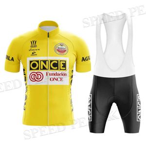 Fani na szczycie koszulki rowerowe dżersey merma z krótkim rękawem męska oddychająca set Triathlon Sportswear Summer retro rower profesjonalny tkanina Q240511