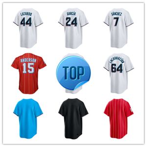 Miami Custom Marlins Baseball Jerseys Tim Anderson 9 Josh Bell 41 Jonah Bride 17 Vidal Brujan 36 Jake Burger 14 Bryan de la Cruz