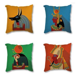 Pillow Africa Painting Art African Impression Exotic Decoration Throw Case Cotton Linen Decorative Cover For Sofa