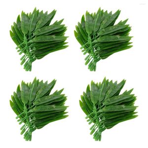 Decorative Flowers 50pcs Simulated Bamboo Leaves Branches Fake Household Decorations Adornment For Home Office Artificial Tree
