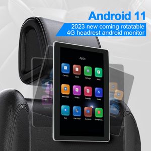 10.1-tums Android 11 Extern bil Huvudstödsmonitor bilens bakre underhållningssystem med 4G