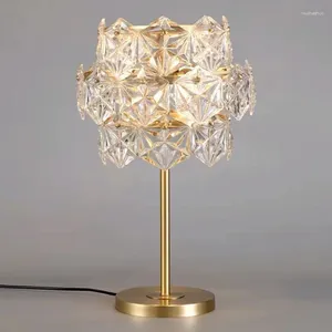 Bordslampor Crystal Luxury LED-lampor Marmor Postmodern Creative Desk Lighting For Bedroom Bedside Designer Decoration AC90V- 260V