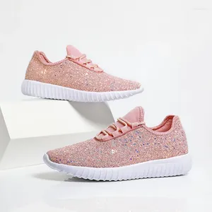 Fitness Shoes 2024 Luxury Bling Glitter Sneakers Women Light Treiners Red Rink Running Sport Mulher Sneaker Tennis Basket Femme