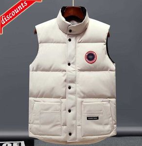 Kanadensisk vintervestido väst herrar ner västar bodywarmer modejackor kvinnor gilet designer kappa male doudoune luxe gås veste homme manteau h2il