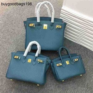 Designer Bags Birkinns Handväskor Nya Togo Leather Portable Shoulder Large Capacity Womens 32KU