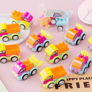 Favor de festa 10pcs Puzzim criativo Bloco de boneca Carros Toys Construção Veículo DIY Crianças chá de bebê Presentes de aniversário Favors Pinata