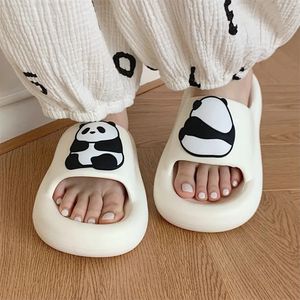 Summer Kawaii Panda Slippers Home Eva Cloud Sinta Slides Mulheres Mulinas Plus Size Animal Shoes Non Slip House Slipper 240510