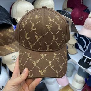 High End Women's 2024 New Spring and Autumn Coffee Colored Rhinestone for Men's Duck Tongue Hard Top Baseball Hat