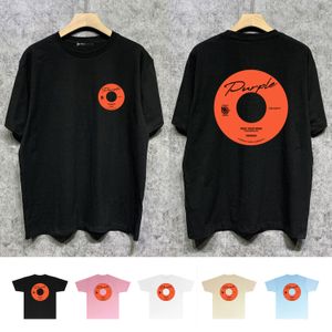 豪華なデザイナーTシャツ紫色のTシャツ男性用女性レタープリントストリートウェアコットンティーメンズファッションサマーコットンポロスブラックレッドTシャツ