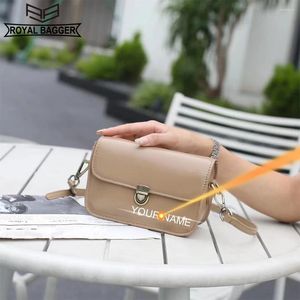 Bolsas de noite Bagger Royal Bagger ombro Crossbody For Women Fashion Small Square Sling Bag Genuine Cow Leather Ladies Purse 6016