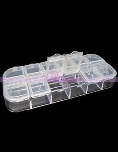 Plástico WholeTransparent 12 Mini Jóias de Armazenamento de Jóias Dicas de Arte para Powor Powder Case2482690