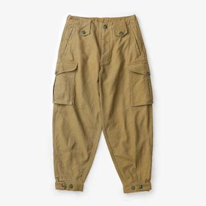 Calça de calça masculina Crewas de solo de solo 1930s calças militares civis trabalham roupas de roupa de selva Clothl2405