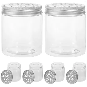 Storage Bottles 6 Pcs Food Containers Nut Organizer Empty Cylinder Jar Kitchen Nuts Plastic Tea Jars Case Airtight Small
