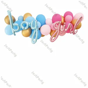 Decorazione per feste 48 pezzi di genere rivelare palloncini kit arco di ghirlanda blu ragazzo o ragazza baby shower compleanno battesimo di battesimo decorazioni