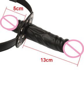 Silicone Double Ended Dildo Gag With Nipple Clamps Open Mouth Gag Dildo Head Fetish Bondage Oral Dildo Lesbian Strapon Not Dress Y9352063
