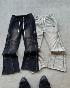 Street Clothing Bag Casual Spodnie Y2K Retro Zipper Dekoracyjne Spodnie sportowe Męs