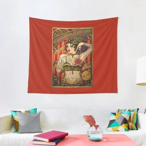 Tatuagem da capela de tapeçarias;Vintage Body Advertising Art Tapestry Wall Mural Room Aesthetic Hanging