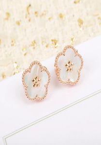 2021 Europejska luksusowa najlepsza marka 925 Srebrny Rose Gold Ear Clip Naturalny kamień szlachetny Ladies Spring Fashion Jewelry3693077