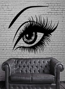 Big Eye Lashes Vinly Wall Stickers Sexy Beautiful Female Eye Wall Decal Decor Home Wall Mural Home Design Art Sticker6530294