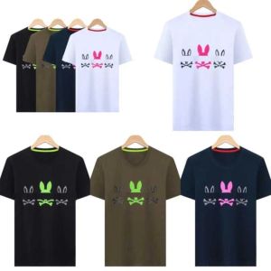Psychological Bunny Shirt Sommer Herren T-Shirt Rabbit Print Kurzarm Paar Tee Baumwollgeschäft T-Shirt Psyco T-Shirts 3xl Digv