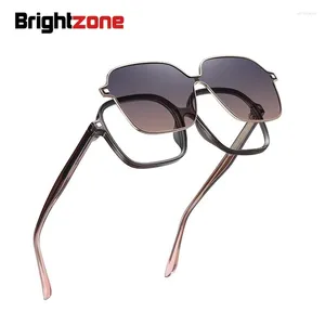 Solglasögonramar Ultra Light TR90 Full RIM Polariserade Dual Purpose Women Set Myopia Recept Gelgasses Eye Rx Glasses Frame Oculos