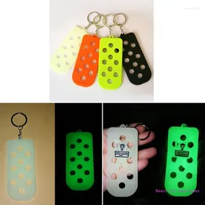 Keychains PVC -Schlüsselbund mit Loch für Auto Frauen Männer Kinder bunte Schlüsselringe Bag Brieftasche Dropship