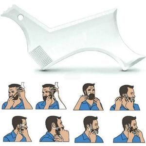 2024 2020 Men Beard Template StylingTool Double Sided Beard Shaping Comb Beauty Tool Shaving Hair Removal Razor Tool for Men- for men beard