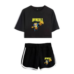 Invincible Season 2トラックスーツの女性2ピースセットトップとショートパンツの衣装カジュアルスポーツウェアストリートウェアの服