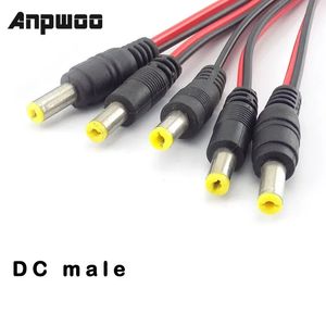 12V DC Uzatma Konektörleri Erkek dişi Jack Kablo Adaptör Fiş Güç Kaynağı 5.5x2.1mm LED Şerit Işık CCTV Kamera 26cm Uzunluk