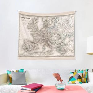 Tapestries Vintage Map Of Europe Napoleonic French Empire 1812 Tapestry Room Decor Aesthetic Bedroom Decoration